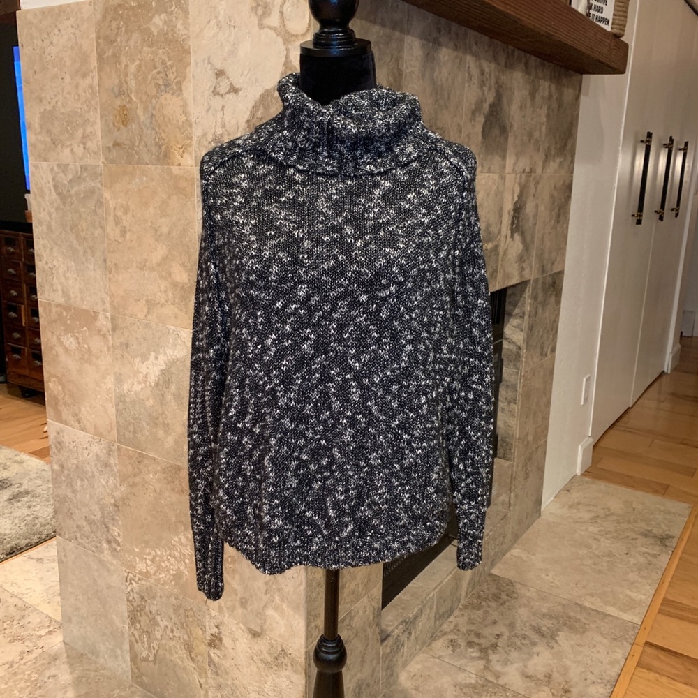 Lucky brand turtle neck slouchy knit sweater s
